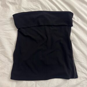 Zara Black Zipper Tube Top